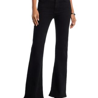 Frame The Icon High Rise Flare Leg Jeans in Black