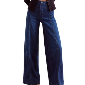 Free People Libre Wide Leg Jeans in Lock and Key