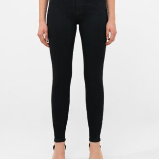 Soft Stretch Denim High Rise Skinny Jeans 30 Inch Black