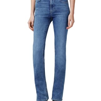 Allsaints Haldan Mid Rise Slim Bootcut Jeans in Mid Indigo