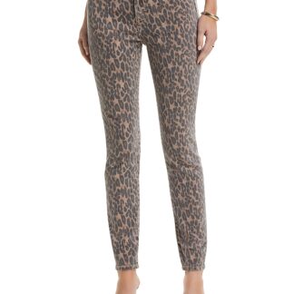 Aqua Leopard High Rise Skinny Jeans - Exclusive