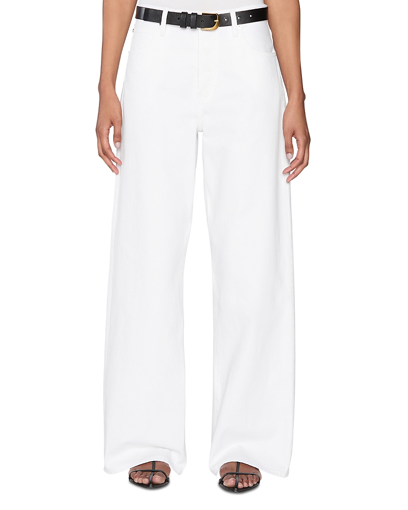 Frame The Loose Wide Leg Jeans in White