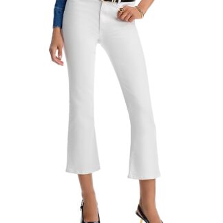 Frame The Reboot High Rise Ankle Bootcut Jeans in White