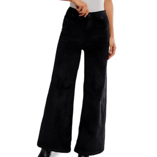 Free People Kellee High Rise Corduroy Palazzo Jeans in Unexplored