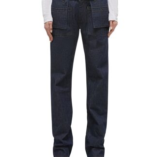 Helmut Lang Brooklyn Straight Leg Utility Jeans in Raw Indigo