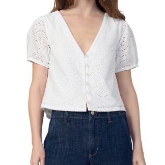 Joe's Jeans The Halle Short Sleeve Eyelet Blouse