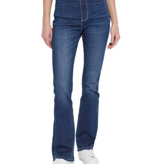 Lysse Estelle Everyday Flare Jeans in Dark Mid Wash