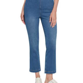 Lysse High Rise Ankle Baby Bootcut Jeans in Mid Wash
