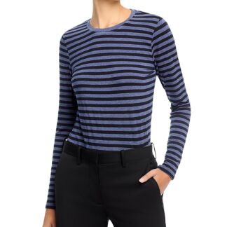 Majestic Filatures Striped Long Sleeve Crewneck Tee