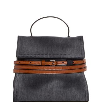 Moschino Tie Me Denim Top Handle Bag
