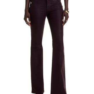 Ramy Brook Helena High Rise Coated Flare Jeans in Blackberry