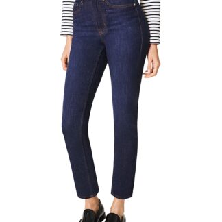 Spanx Redefine High Rise Slim Straight Jeans in Dark Indigo