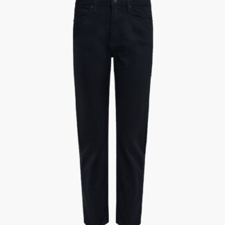 Stretch Denim Cigarette Fit Ankle Length Jeans 28 Inch Denim Black