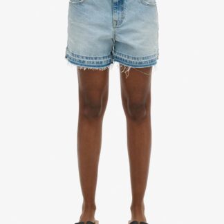 Superdry & Co Denim Cut Off Shorts Blue