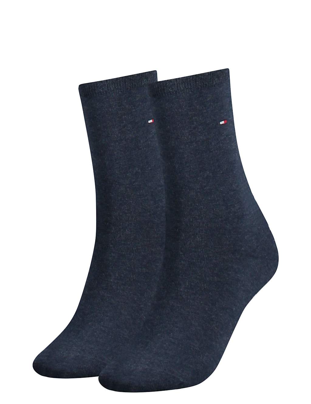 Tommy Hilfiger 2 Pack Casual Cotton Rich Ankle High Socks Denim