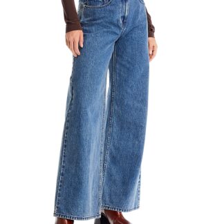 3.1 Phillip Lim High Rise Wide Leg Belted Jeans in Blue