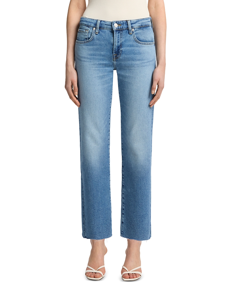 7 For All Mankind Calie Straight Leg Ankle Jeans in Fancy