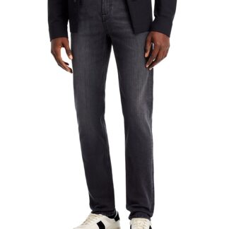 7 For All Mankind Luxe Performance Plus Slimmy Tapered Slim Fit Jeans in Washed Black