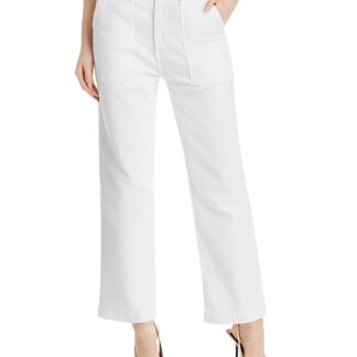 Ag Analeigh High Rise Straight Leg Jeans in Cloud White
