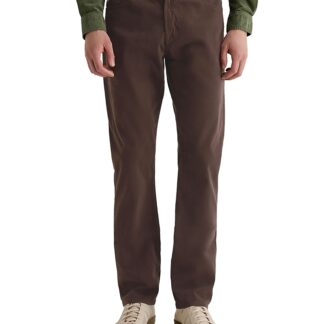 Ag Everett 34 Slim Straight Twill Pants in Raw Umber