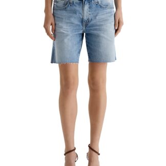 Ag Faded Denim Bermuda Shorts