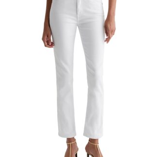 Ag Mari Mid Rise Straight Leg Jeans in White