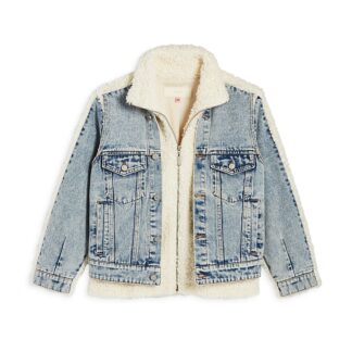 Blanknyc Girls' Bear Hug Denim & Sherpa Jacket - Big Kid