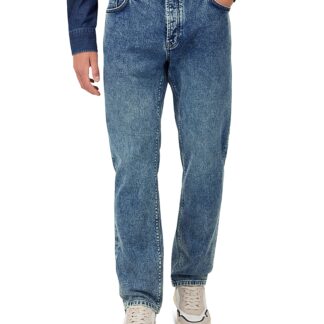 Boggi Milano Straight Fit Jeans in Medium Blue