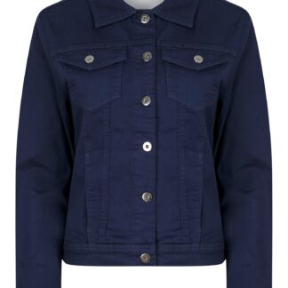 Coats / Jackets Feather Women's Stretch Cotton Denim Jacket in Patriot Blue - Amara Reya / 10 - Tokyo Laundry