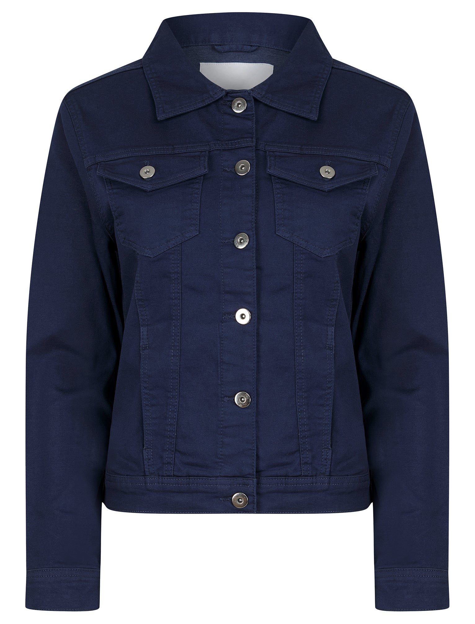 Coats / Jackets Feather Women's Stretch Cotton Denim Jacket in Patriot Blue - Amara Reya / 10 - Tokyo Laundry
