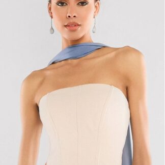 Compact Crepe Lace Up Corset by Goddiva