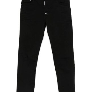 DSQUARED2 SOLID BLACK SKATER JEANS Size: 46, colour: BLACK