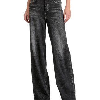 Elan High Rise Wide Leg Jeans in Grey Wash