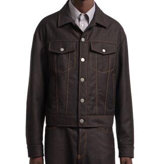 Emporio Armani Denim Effect Wool Jacket