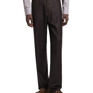 Emporio Armani Denim Effect Wool Pants