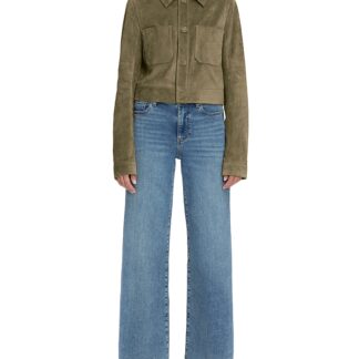 Frame Le Pixie High Rise Slim Palazzo Jeans in Flip Raw After