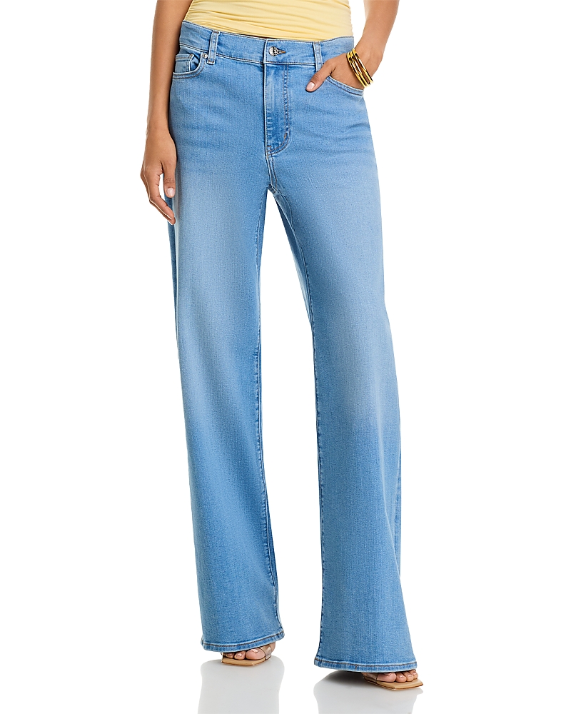 Frame Le Slim Palazzo Long High Rise Jeans in Honeymoon