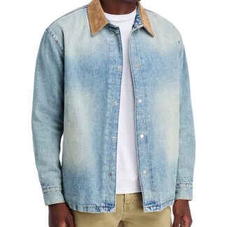 Frame Suede Collar Denim Overshirt