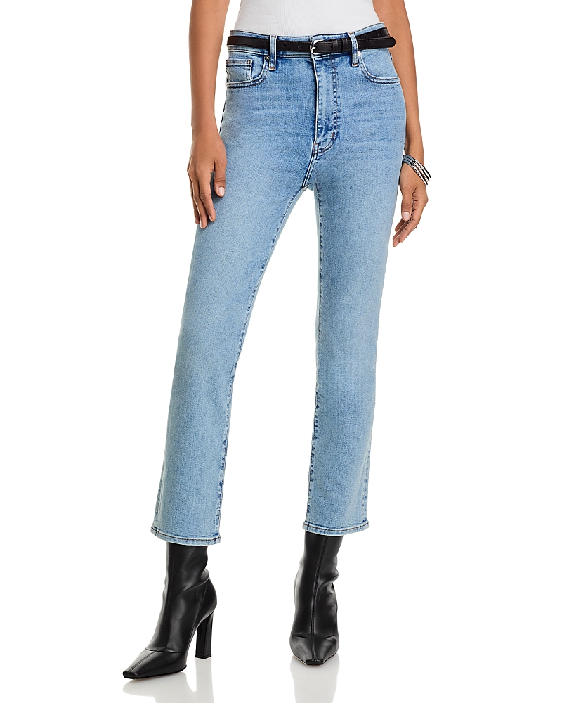 Frame The Pencil High Rise Ankle Slim Jeans in Springs