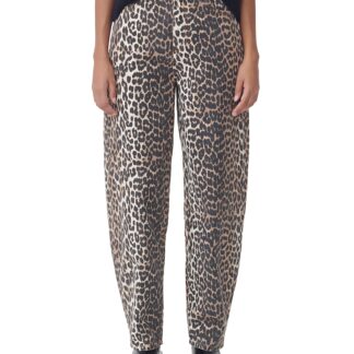 Ganni Stary Barrel Jeans in Leopard