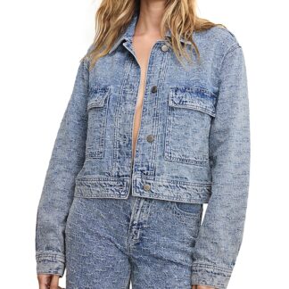 Good American Crystal Denim Jacket