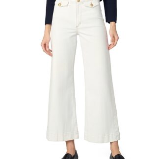 Joe's Jeans The Ellia High Rise Wide Leg Ankle Jeans in Milk