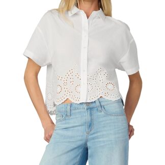 Joe's Jeans The Eyelet Short Sleeve Blouse