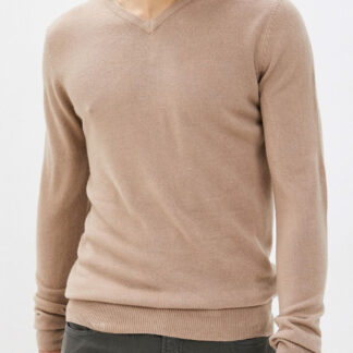 Jumpers Kasso Soft V Neck Jumper In Taupe - Kensington Eastside / M - Tokyo Laundry