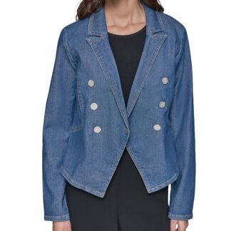 Karl Lagerfeld Paris Asymmetric Denim Blazer