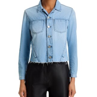 L'Agence Janelle Button Front Denim Jacket