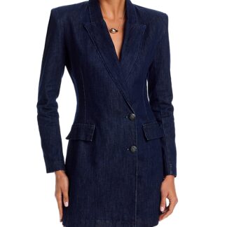 L'Agence Kylan Double Breasted Denim Blazer Dress