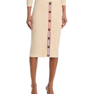 L'Agence Melania Pointelle Knit Skirt