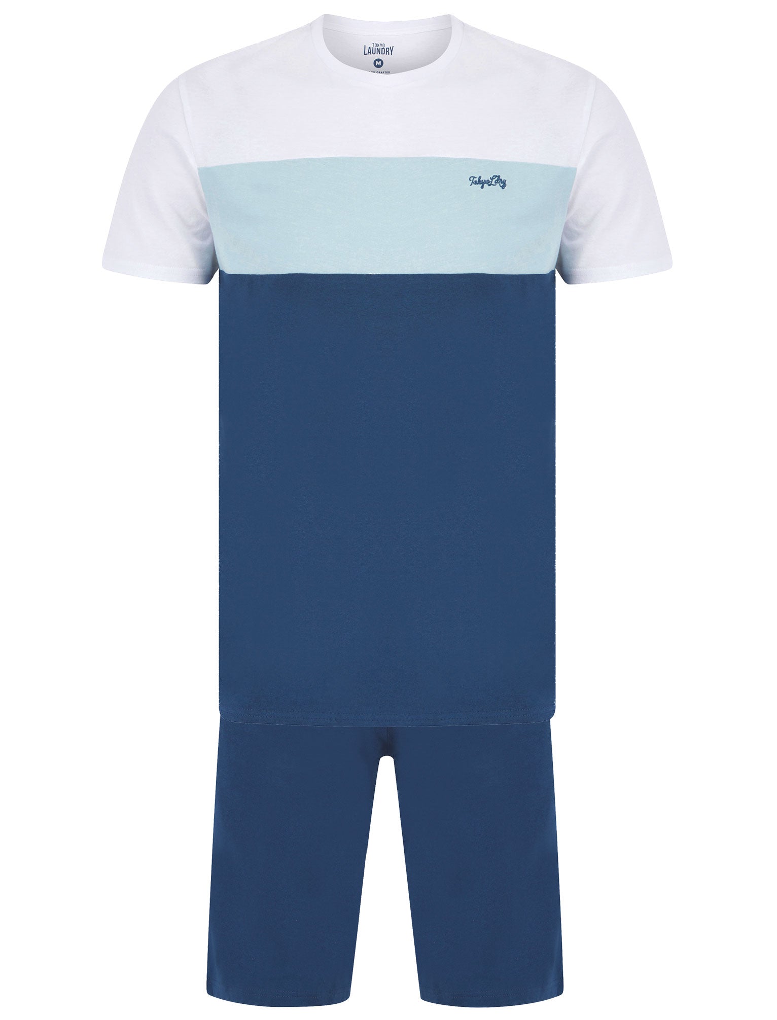 Loungewear Hari 2-Piece Jersey Cotton T-Shirt and Shorts Lounge Set in Dark Denim / S - Tokyo Laundry