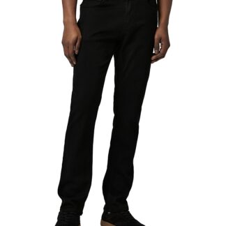 Paige Federal 30 Slim Straight Fit Jeans in Black Shadow